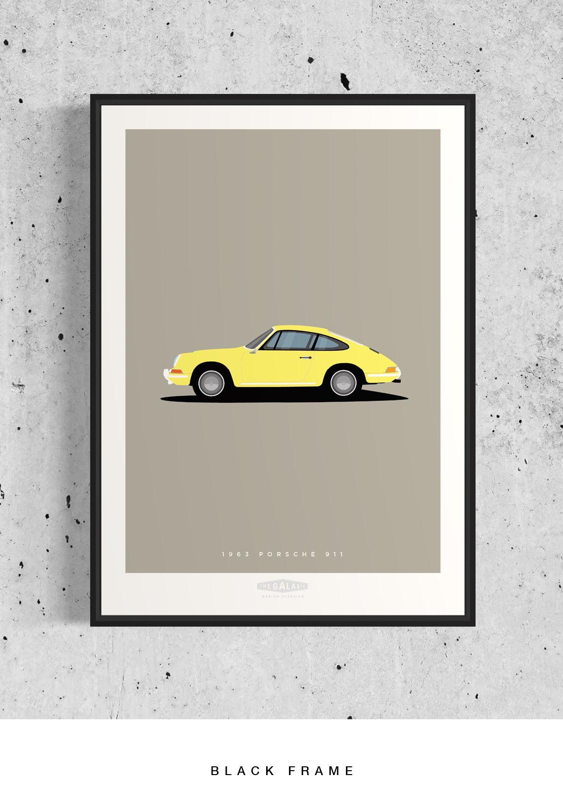 PORSCHE 911 1963 Yellow - The Galaxie Design Classics