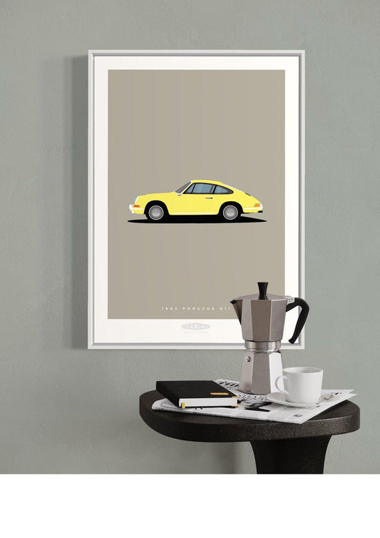 PORSCHE 911 1963 Yellow - The Galaxie Design Classics