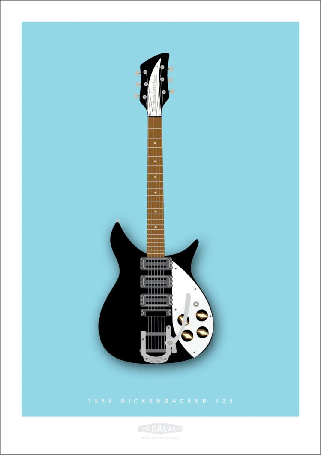 RICKENBACKER 325 1958 Black – The Galaxie Design Classics